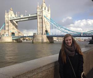 Notre Dame student Megan McCuen at the London Bridge
