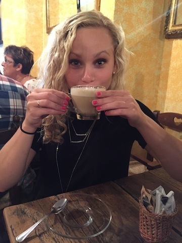 Drinking coffee Rome