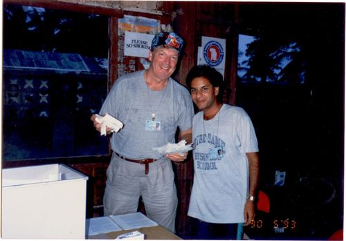 Jay Jhaveri and Digger Phelps in Cambodia