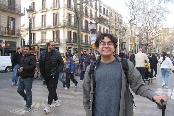 Matt Kianpour studies abroad while conducting research.