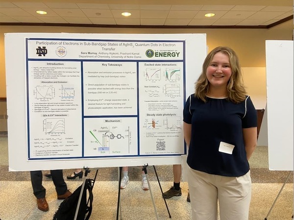 Sara Murray '25 presenting research at COS-JAM in the spring of 2024