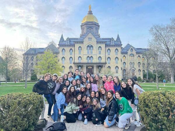 Yosibel Cabrera's found family at Notre Dame!