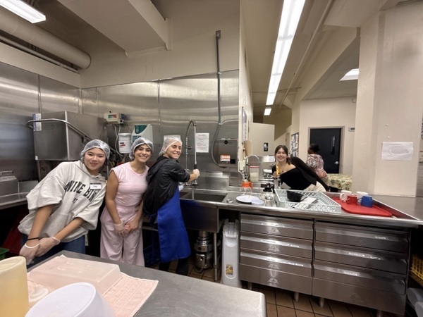 Volunteering at St. Margaret’s House with dorm friends.
