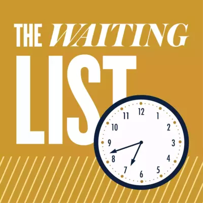 waiting list graphic with clock
